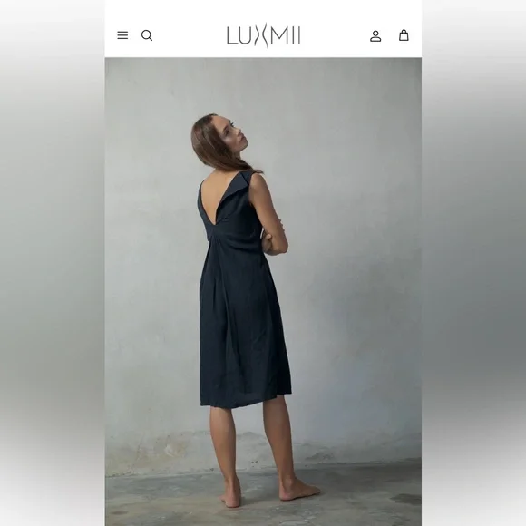 Luxmii Origami Linen Slip Dress - Picture 10 of 13